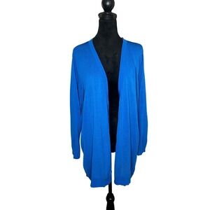 J.‎ Jill Wherever Collection V-neck Button Front Long Sleeve Cardigan Blue XL